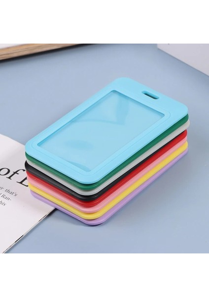 Kırmızı 1 Adet Iki Taraflı Kredi Kartı Kapağı Sert Plastik Rozet Tutucular Yuvası ile Etkinlik Personel Etiketi Kimlik Kartı Tutucu Geçiş Kayışı (Yurt Dışından) fırsatları