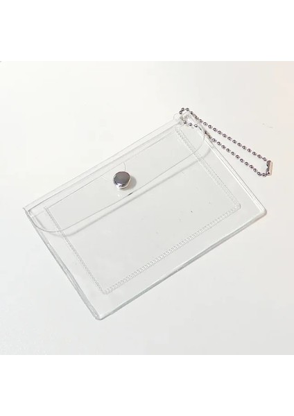 Temizle Kadın Kredi Kartı Tutucu Cüzdan Moda Şeffaf Su Geçirmez Pvc Kartvizit Çanta Erkek Kimlik Kartı Mini Cüzdan Kız Bozuk Para Cüzdanı (Yurt Dışından)