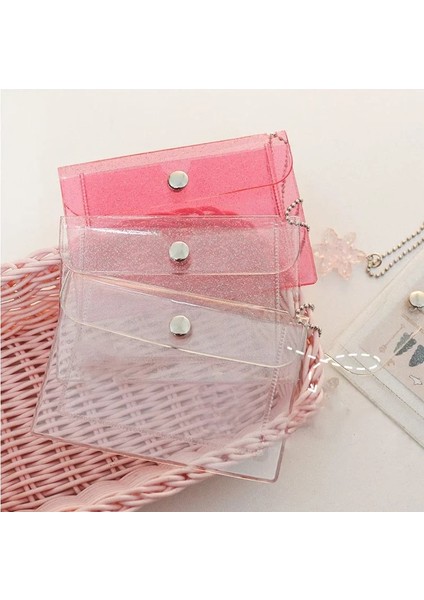 Temizle Kadın Kredi Kartı Tutucu Cüzdan Moda Şeffaf Su Geçirmez Pvc Kartvizit Çanta Erkek Kimlik Kartı Mini Cüzdan Kız Bozuk Para Cüzdanı (Yurt Dışından) fiyatları