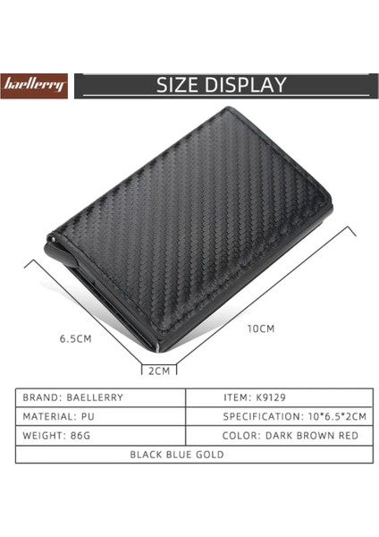 Kahve Karbon Fiber Karbon Fiber Kart Sahibinin Erkekler Metal Alüminyum Kutu Otomatik Pop-Up Kart Tutucu Kadın Rfid Anti-Hırsızlık Tokatlamak Kart Kutusu (Yurt Dışından) fırsatları