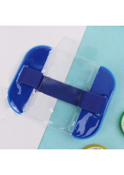 Mavi Kimlik Kartı Tutucu Fotoğraf Kol Bandı Elastik Kol Bandı Kredi Kartı Kılıfı Değişim Para Çantası Kol Bandı Şeffaf Bozuk Para Cüzdanı Saklama Çantası (Yurt Dışından)