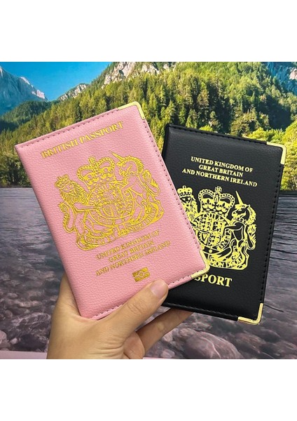 Pembe-2 Birleşik Krallık Ingiliz Pasaport Kapağı Ingiltere Kadın Pasaport Kılıfı Pembe Kız Ingiliz Pasaportu Kapağı (Yurt Dışından) fiyatları