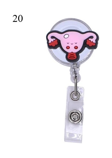 20 Geri Çekilebilir Tıbbi Işçi Yaka Kartı Makarası Kimlik Etiketi Tutucu Çalışma Kart Klibi Sevimli Ofis Malzemeleri Diş Hekimi Doktor Hemşire (Yurt Dışından)