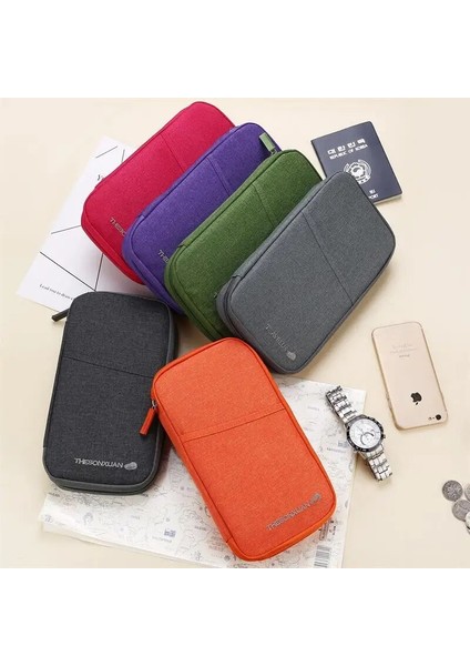 Kırmızı Seyahat Pasaport Çantası Çok Fonksiyonlu Kimlik Kartı Çantası Taşınabilir Saklama Kutuları Büyük Kapasiteli Belge Uzun Bilet Klip Cüzdan Bozuk Para Cüzdanı (Yurt Dışından) fiyatları