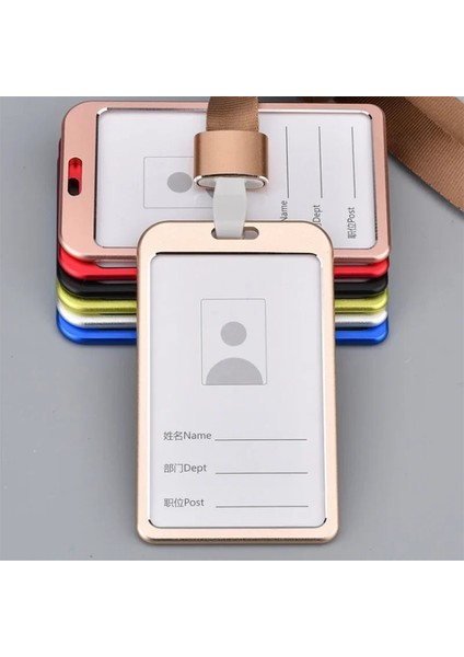 Pembe Unisex Metal Kart Tutucu Iş Yaka Kartı Tutucu ile Kordon Iş Çalışma Kartı Adı Durumda Kimlik Bankası Kredi Kartı (Yurt Dışından) modelleri