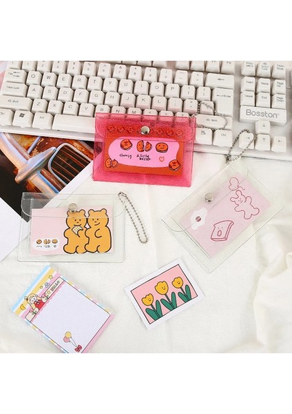 A3 1 Adet Şeffaf Pvc Bozuk Para Cüzdanı Anahtarlık ile Kızlar Için Sevimli Küçük Cüzdan Kimlik Kartı Tutucu Kartvizit Çanta (Yurt Dışından) fiyatları