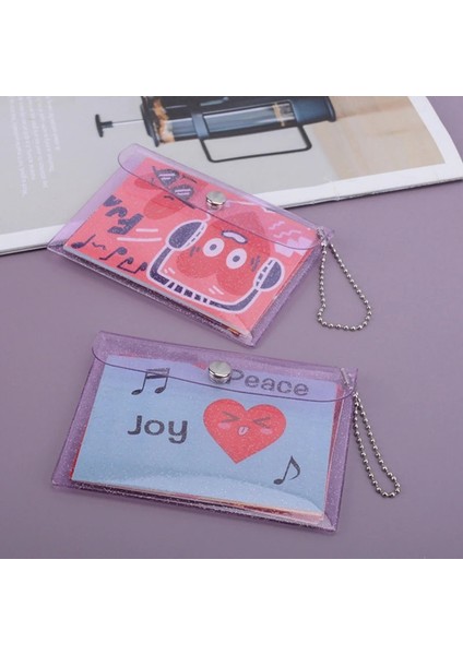 A3 1 Adet Şeffaf Pvc Bozuk Para Cüzdanı Anahtarlık ile Kızlar Için Sevimli Küçük Cüzdan Kimlik Kartı Tutucu Kartvizit Çanta (Yurt Dışından) fırsatları