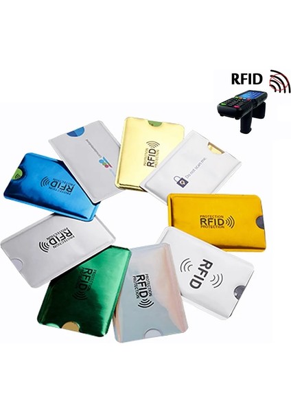 10 Adet Yeşil Anti Rfid Cüzdan Engelleme Okuyucu Kilidi Banka Kartı Tutucu Kimlik Banka Kartı Durumda Koruma Metal Kredi Nfc Tutucu Alüminyum 6*9.3cm (Yurt Dışından) fırsatları