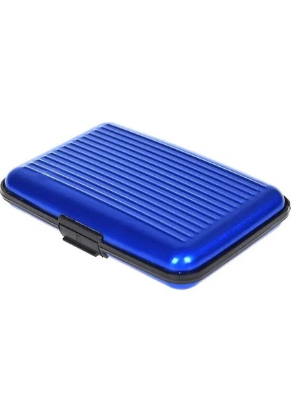 Mavi Rfid Alüminyum Alaşımlı Cüzdan Çok Fonksiyonlu Kart Tutucu Paslanmaz Çelik Cüzdan Klipsi Anti-Hırsızlık Banka Para Çantası Çanta 10.5*7*3 cm (Yurt Dışından)