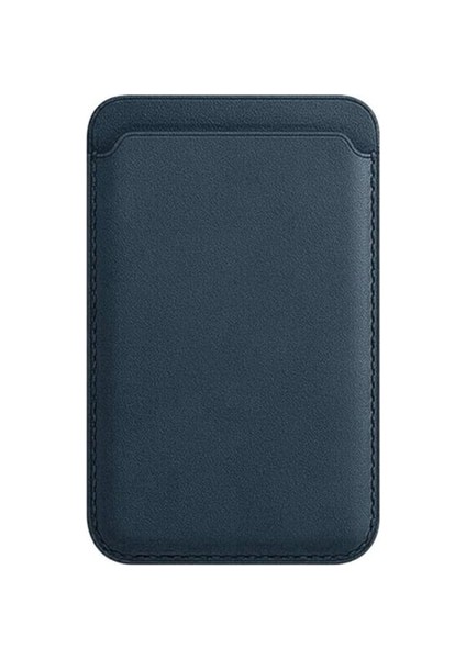 Mavi Taşınabilir Manyetik Kart Kılıfı Kılıf Arkası Telefon Kredi Kartları Tutucu Cüzdan Erkekler ve Kadınlar Için (Yurt Dışından)