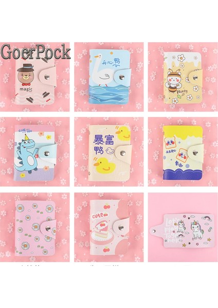 Stil 9 Yeni Sevimli Kadın Kart Çantası Cüzdan Karikatür Desen Cüzdan Çanta Bozuk Para Cüzdanı Kart Sahibinin Pasaport Kapağı Kredi Kartı Tutucu 20 Bit (Yurt Dışından) modelleri