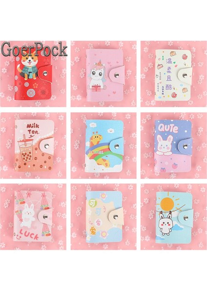 Stil 9 Yeni Sevimli Kadın Kart Çantası Cüzdan Karikatür Desen Cüzdan Çanta Bozuk Para Cüzdanı Kart Sahibinin Pasaport Kapağı Kredi Kartı Tutucu 20 Bit (Yurt Dışından) indirimleri