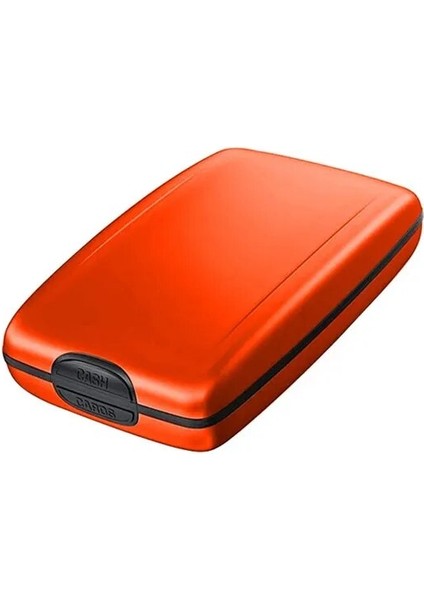 Turuncu Rfid Alüminyum Alaşımlı Cüzdan Çok Fonksiyonlu Kart Tutucu Paslanmaz Çelik Cüzdan Klipsi Anti-Hırsızlık Banka Para Çantası Çanta 10.5*7*3 cm (Yurt Dışından)