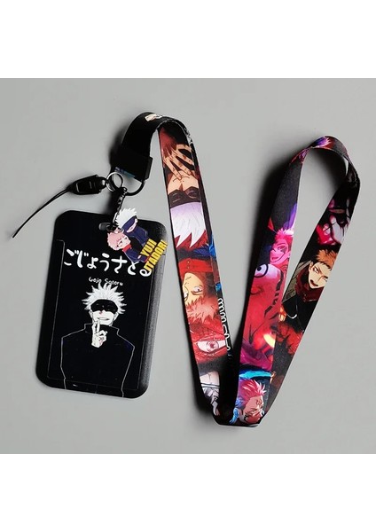 Zs-E 1 Takım Japon Animesi Kart Kılıfları Kart Kordon Anahtar Kordon Rozeti Kimlik Kartları Sahipleri Boyun Askıları Anahtarlıklar Itadori Yuji Gojo Satoru (Yurt Dışından) fırsatları