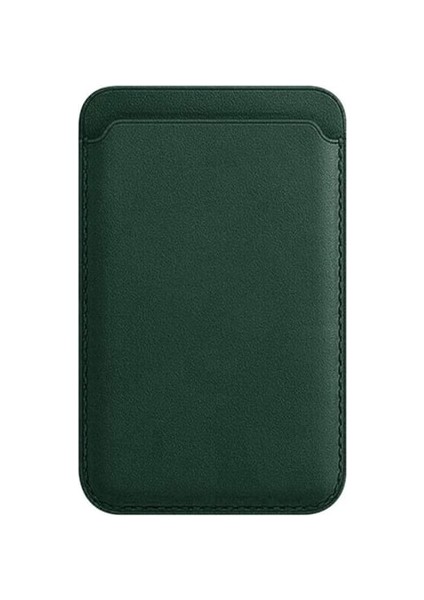 Yeşil Taşınabilir Manyetik Kart Kılıfı Kılıf Arkası Telefon Kredi Kartları Tutucu Cüzdan Erkekler ve Kadınlar Için (Yurt Dışından)