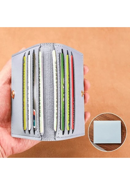 Mavi 1 Adet Kart Çantası Ince ve Kompakt Banka Kimlik Kartı Kılıfı Ehliyet Cüzdanı Basit ve Anti Manyetiklik Giderme Kart Tutucu (Yurt Dışından)