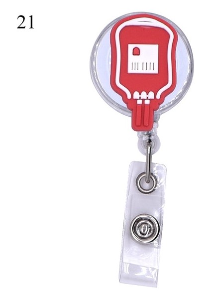 21 Geri Çekilebilir Tıbbi Işçi Yaka Kartı Makarası Kimlik Etiketi Tutucu Çalışma Kart Klibi Sevimli Ofis Malzemeleri Diş Hekimi Doktor Hemşire (Yurt Dışından)