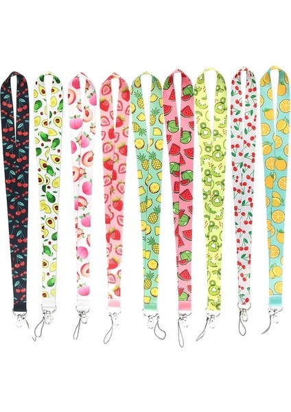 Rastgele Renk 1 Adet Meyve Baskı Moda Boyunluklar Banka Otobüs Çalışma Rozeti Adı Kimlik Kartı Tutucu Hemşire Doktor Kadınlar Için Boyun Askısı Çocuk Çocuk Kartı Kapağı (Yurt Dışından)