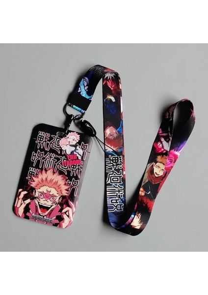 Zs-D 1 Takım Japon Animesi Kart Kılıfları Kart Kordon Anahtar Kordon Rozeti Kimlik Kartları Sahipleri Boyun Askıları Anahtarlıklar Itadori Yuji Gojo Satoru (Yurt Dışından)