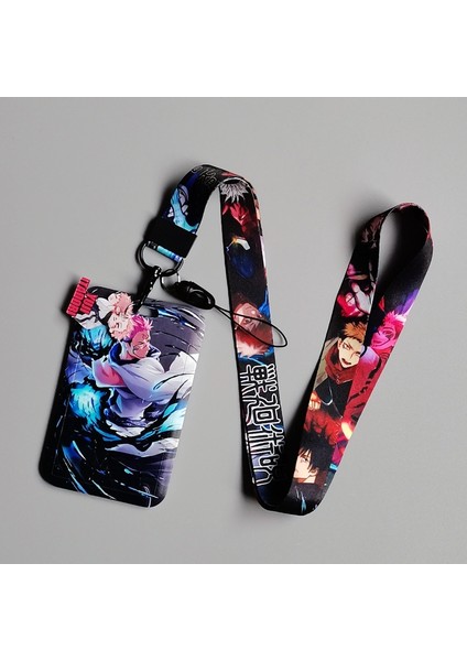 Zs-D 1 Takım Japon Animesi Kart Kılıfları Kart Kordon Anahtar Kordon Rozeti Kimlik Kartları Sahipleri Boyun Askıları Anahtarlıklar Itadori Yuji Gojo Satoru (Yurt Dışından) indirimleri