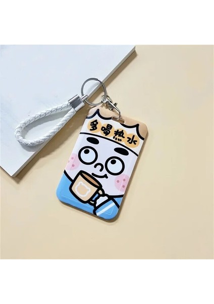 I Karikatür Kimlik Kartı Tutucu Öğrenci Otobüs Kartı Durumda Rozet Kartları Kapak Hayvan Baskılı Kadın Kredi Kartı Tutucu El Halat Kordon (Yurt Dışından)