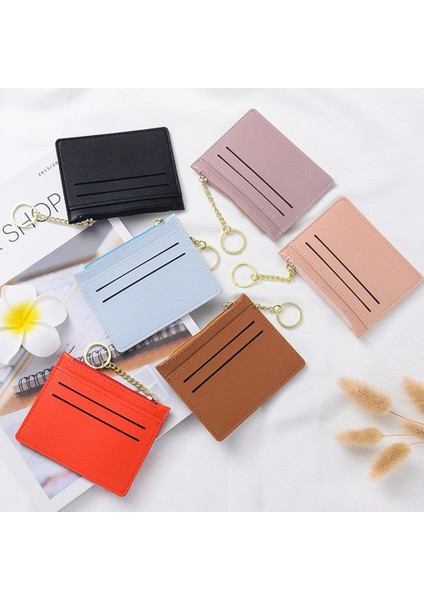 A6 Siyah Kart Tutucu Ince Kartvizit Cüzdan Ince Banka Kredi Kartı Kimlik Kartları Fermuarlı Bozuk Para Kesesi Kılıf Çanta Cüzdan Organizatör Kadın Erkek (Yurt Dışından) fırsatları