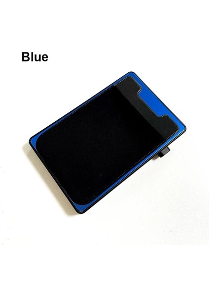 Mavi Yeni Erkek Ince Cüzdan Akıllı Otomatik Açılan Cüzdan Kart Tutucu Fırça Alüminyum Çanta Kredi Kartı Kılıfı ile Esneklik Kese (Yurt Dışından)