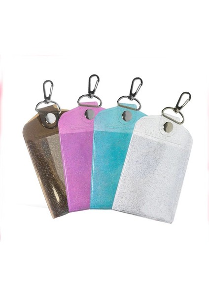 Beyaz Pvc Banka Kredi Kartı Tutucu Çanta Şeffaf Su Geçirmez Yaratıcı Otobüs Kartı Öğrenci Asılı Toka Kart Seti Kart Paket Çantaları (Yurt Dışından) fırsatları