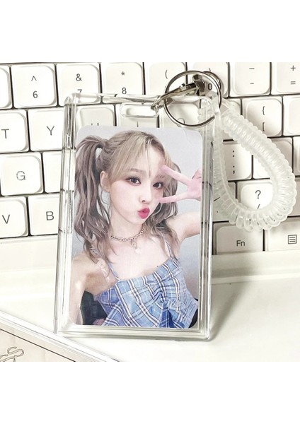 D Akrilik Şeffaf Çift Kart Koruyucu Kapak Elastik Anahtarlık Toplu Taşıma Kartı Küçük Kart Erişim Kontrol Kartı Kapağı (Yurt Dışından) fiyatları