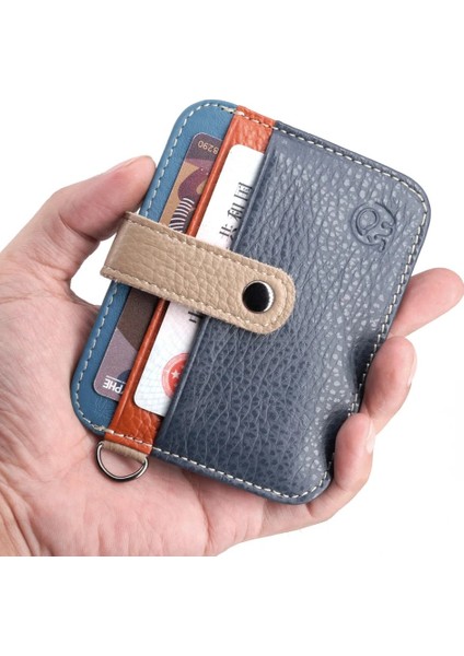 G 100% Dana Derisi Kredi Kartı Tutucu Kadın Erkek Mini Ince Cüzdan Küçük Bozuk Para Cüzdanı Banka Kimlik Kartı Durumda Paket Kese Kart Sahibinin (Yurt Dışından) fiyatları