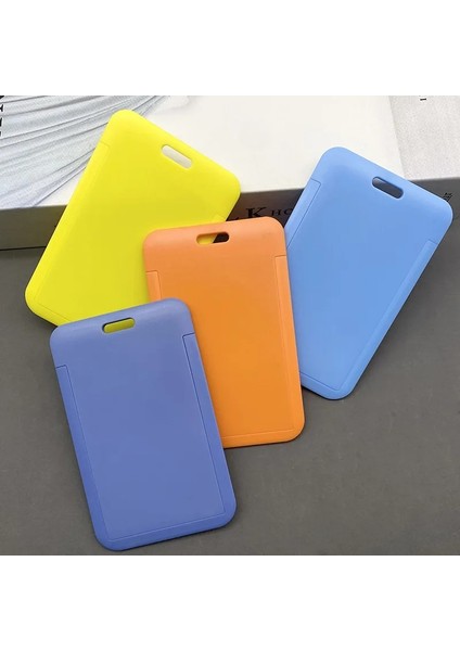 Gri Mavi Slayt Kart Kapak Tutucu Çanta Yeni Plastik Moda Öğrenci Otobüsü Kimlik Kartvizit Kılıfı Kadın Erkek Kimlik Kredi Kartı Tutucu Cüzdan Kılıfı (Yurt Dışından) modelleri