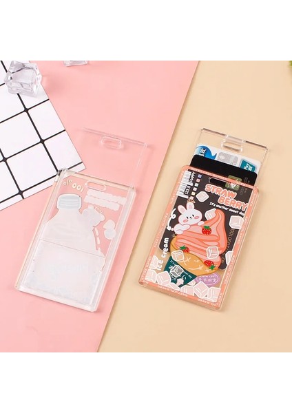 E Karikatür Şeffaf Akrilik Kredi Kartı Tutucu Kılıf Kadınlar Için Kız Sevimli Öğrenci Otobüsü Kimlik Kartı Kapak Koruma Anahtarlık Çan (Yurt Dışından) fırsatları