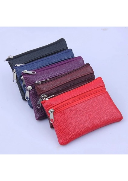 Stil 8 Moda Deri Kadın Cüzdan Debriyaj Bir/iki Zip Kadın Lychee Desen Küçük Bozuk Para Cüzdanı Yepyeni Taşınabilir Yumuşak Mini Kart Çantası (Yurt Dışından) indirimleri