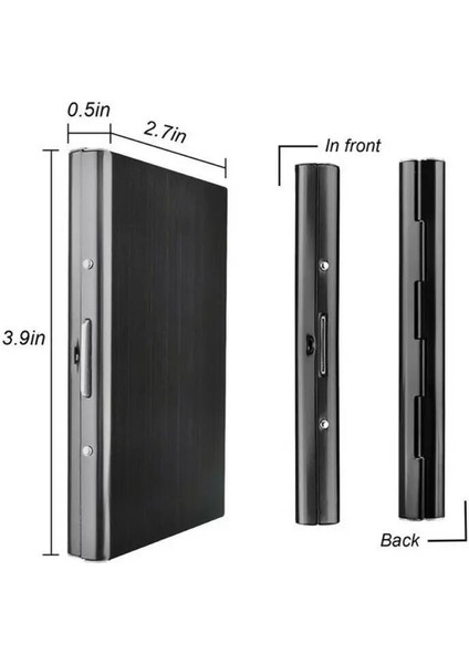 Ser Moda Alüminyum Anti Manyetik Kart Tutucu Kadın Erkek Metal Inek Derisi Rfid Kredi Kartı Kartvizit Sahipleri Organizatör Çanta Cüzdan (Yurt Dışından) modelleri