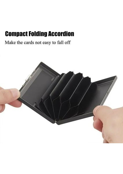 Ser Moda Alüminyum Anti Manyetik Kart Tutucu Kadın Erkek Metal Inek Derisi Rfid Kredi Kartı Kartvizit Sahipleri Organizatör Çanta Cüzdan (Yurt Dışından) indirimleri