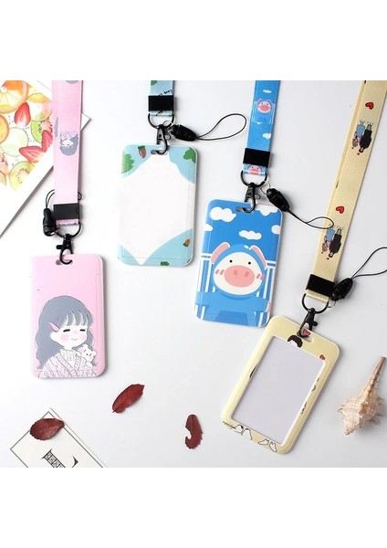 Stil 1 Kart Tutucu Boyun Askısı Kordon Rozet Tutucu Çalışma Kimlik Kartı Otobüs Kimlik Sahipleri Taşınabilir Anahtarlık Anahtarlık Kart Sahibinin (Yurt Dışından) modelleri