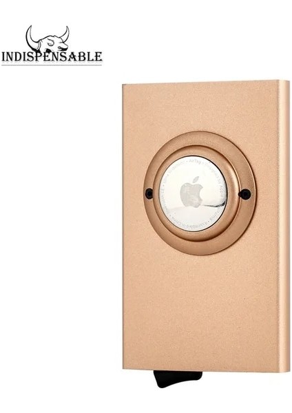 C-Altın Rfid Akıllı Cüzdan Hava Etiketli Kart Tutucu Metal Ince Ince Erkek Kadın Cüzdan Pop Up Minimalist Küçük Siyah Çanta Vallet Erkekler Için (Yurt Dışından)