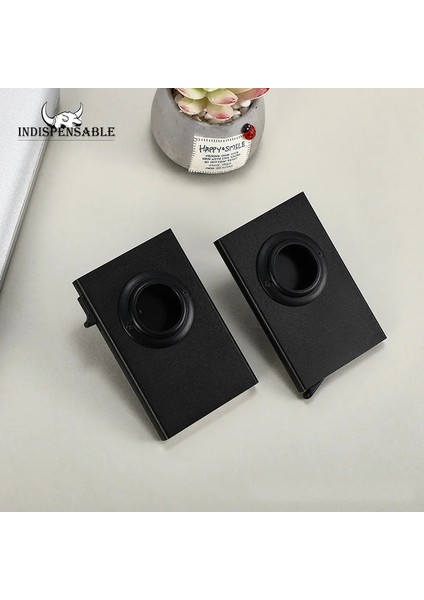 C-Altın Rfid Akıllı Cüzdan Hava Etiketli Kart Tutucu Metal Ince Ince Erkek Kadın Cüzdan Pop Up Minimalist Küçük Siyah Çanta Vallet Erkekler Için (Yurt Dışından) indirimleri