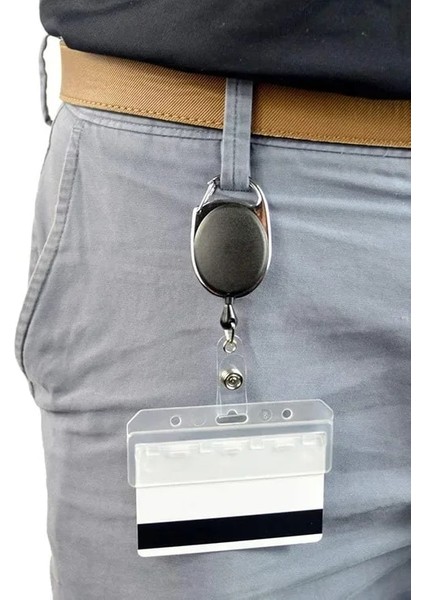 1 Parça Kart Yatay Yarım Kart Rozeti Tutucu Kaydırmalı Kimlik Kartları Için Buzlu Sert Polikarbonat Plastik-Şeffaf Geri Çekilebilir Rozetli (Yurt Dışından) fırsatları