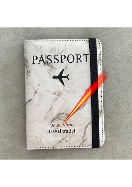 Gri Kazımayı Adı Seyahat Kişiselleştirilmiş Pasaport Kapağı Düzlem Basit Kadın Erkek Seyahat Cüzdanı Özel Isimler Düğün Pasaport Çantası Çiftler Için Hediye (Yurt Dışından)