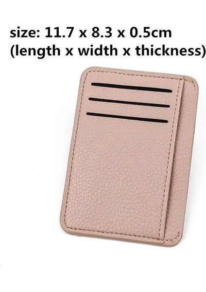 Pembe Yok Fermuar Ince Deri Cüzdan Kredi Kimlik Kartı Tutucu Çanta Para Kılıfı Erkekler Kadınlar Için 9 Kart Yuvaları Fermuarlı Bozuk Para Cüzdanı Kart Sahibi Moda Çanta (Yurt Dışından)