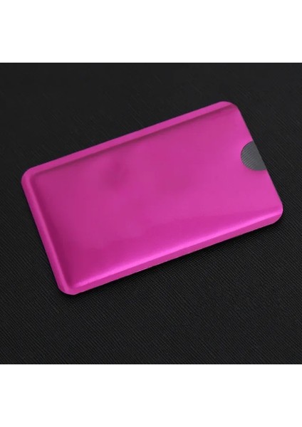 Gül Kırmızı Anti-Manyetik Dropshipping Ince Rfid Engelleme Cüzdan Saffiano Alüminyum Folyo Kart Sahibinin Kart Kılıfı Kimlik Kartı Tutucu Kart Kılıfı (Yurt Dışından)