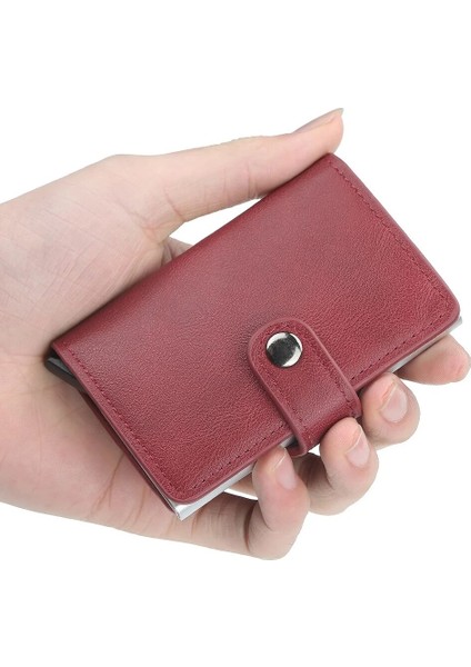 9129 Siyah Yeni Otomatik Cüzdan Alüminyum Alaşımlı Kart Kılıfı Anti-Mıknatıslığı Giderme Anti-Hırsızlık Rfid Alüminyum Banka Kredi Kartı (Yurt Dışından) fırsatları