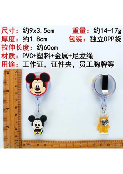 20 Mickey Minnie Silikon Kredi Kartı Tutucu Kadın Erkek Çocuk Öğrenci Geri Çekilebilir Rozet Makara Kimlik Adı Otobüs Kartı Rozeti Tutucu (Yurt Dışından) indirimleri