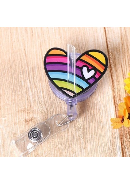 M Yeni Karikatür Sevimli Meyve Çiçekleri Geri Çekilebilir Rozet Makara Öğrenci Hemşire Kart Tutucu Makaraları Çalışma Rozeti Adı Etiketi Kimlik Kartı Göğüs Klipsi (Yurt Dışından) fırsatları