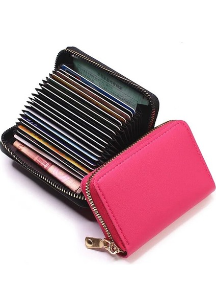 20 Bit Pembe Moda Pu Kart Çantası Büyük Kapasiteli Kredi Kartı Tutucu Erkek Kartvizit Cüzdan Kadın Değişim Organizatör Fermuar Çanta Bayanlar 2022 (Yurt Dışından) indirimleri