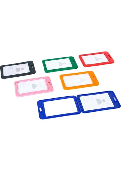 Dikey Koyu Mavi 2 Adet/takım Çift Taraflı Rozet Tutucu Geçiş Çalışma Kartı Kapağı Kimlik Etiketi Personel Işçiler Için Çalışma Izni Kılıfı Kimlik Kredi Kartı Koruyucusu (Yurt Dışından) indirimleri