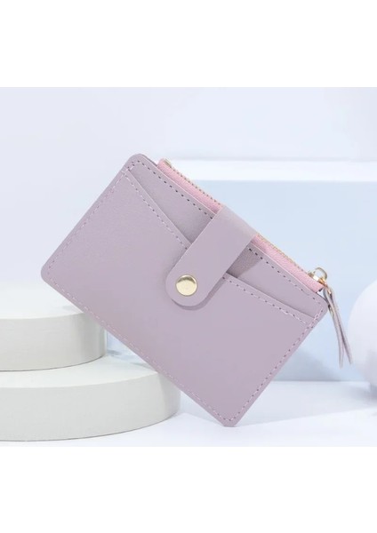 Gri Yeni Niş Tasarım Kart Çantası Para Cüzdanı Çoklu Kart Cüzdanı Kadın Ins Şeker Renk Küçük Taze Kart Kılıfı (Yurt Dışından) indirimleri