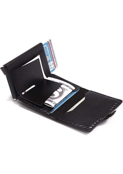 Kahverengi 2020 Rfid Anti-Hırsızlık Karbon Fiber Kredi Kartı Tutucu Pop-Up Debriyaj Akıllı Kart Cüzdan Çok Erkek ve Kadın Kimlik Crad Kılıfı (Yurt Dışından) indirimleri