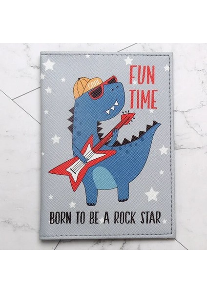 Kl-04 Karikatür Dinozor Desen Pasaport Tutucu Seyahat Depolama Malzemeleri Pasaport Belge Koruyucu (Yurt Dışından)